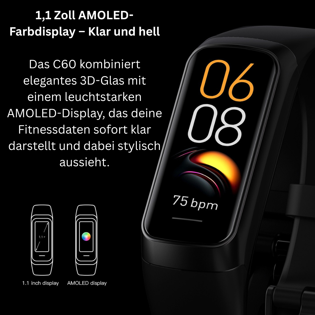 Smart Fitness Watch – Heart Rate, Sleep Tracking & 25 Sports Modes
