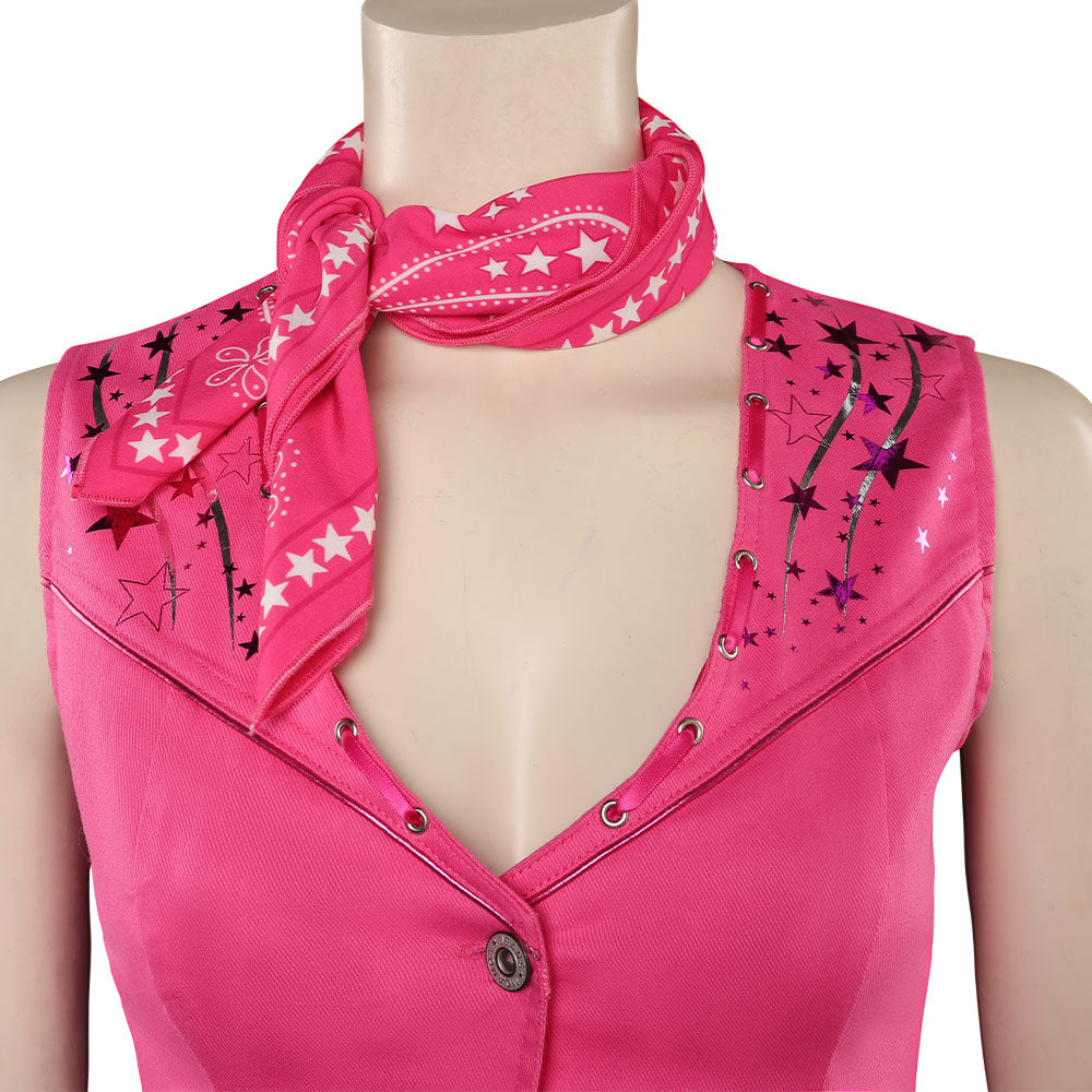 Barbie 2023 Margot Robbie Barbie Pink Western Cowboy Halloween Costume