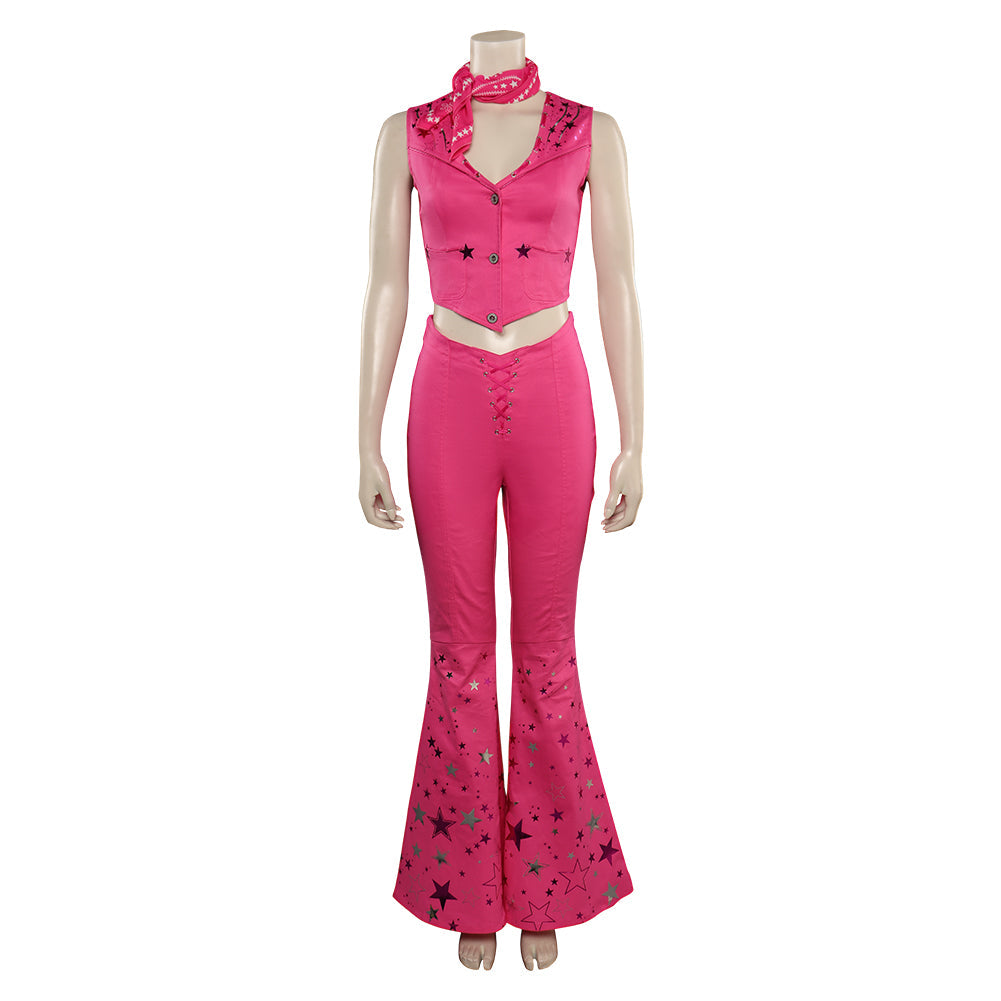 Barbie 2023 Margot Robbie Barbie Pink Western Cowboy Halloween Costume