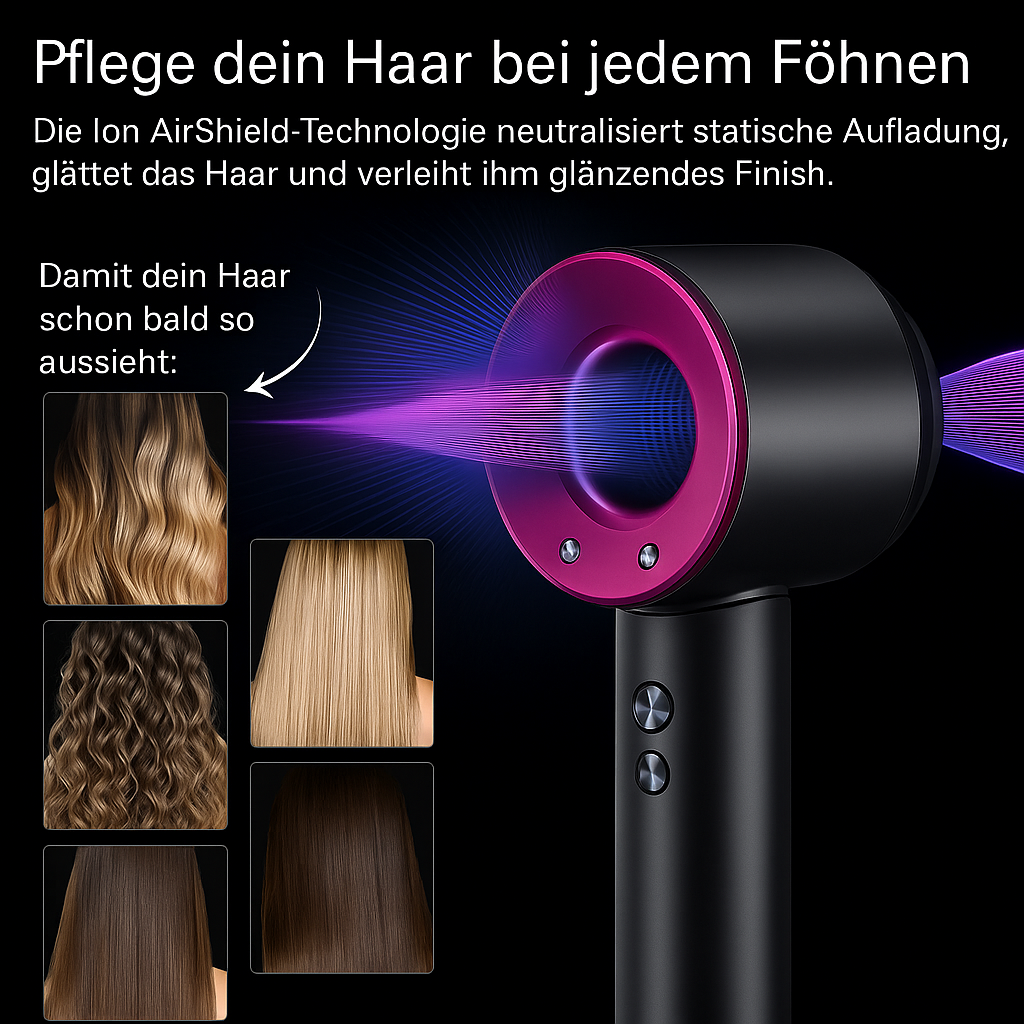 5-in-1 Hair Dryer & Styling Tool Set – Drying, Smoothing & Volumizing Attachments