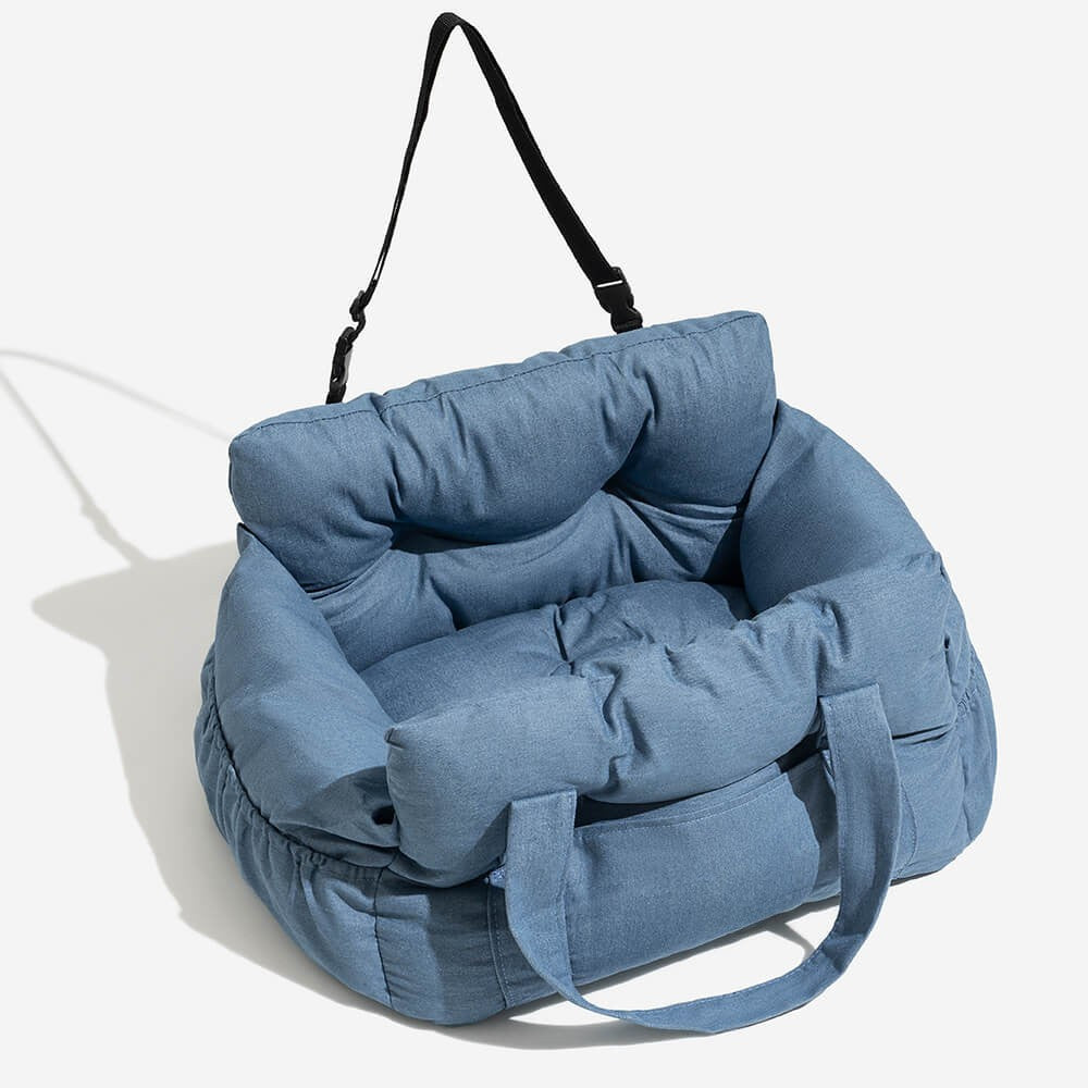 3-in-1 Dog Travel Bed & Car Seat with Carry Strap