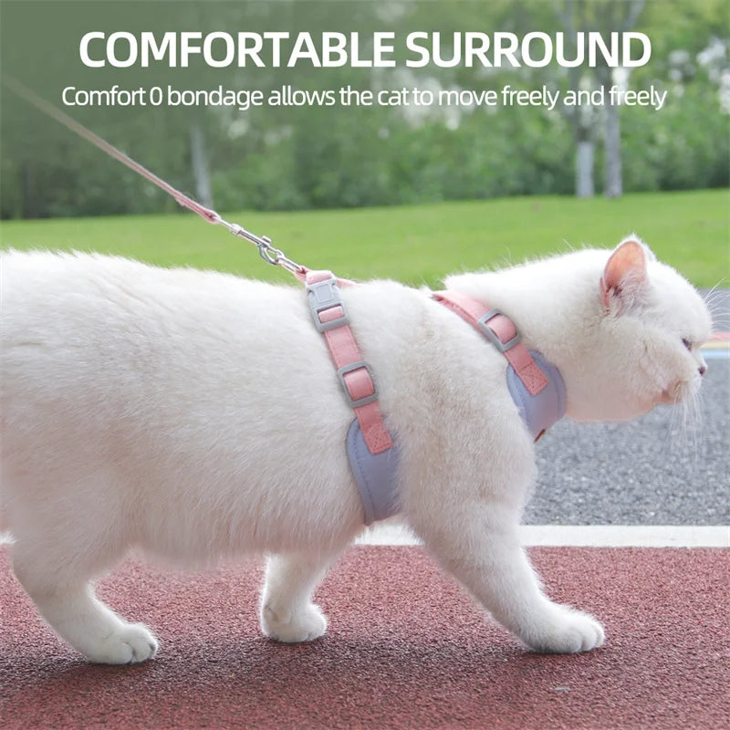 Soft Breathable Cat Harness & Leash Set