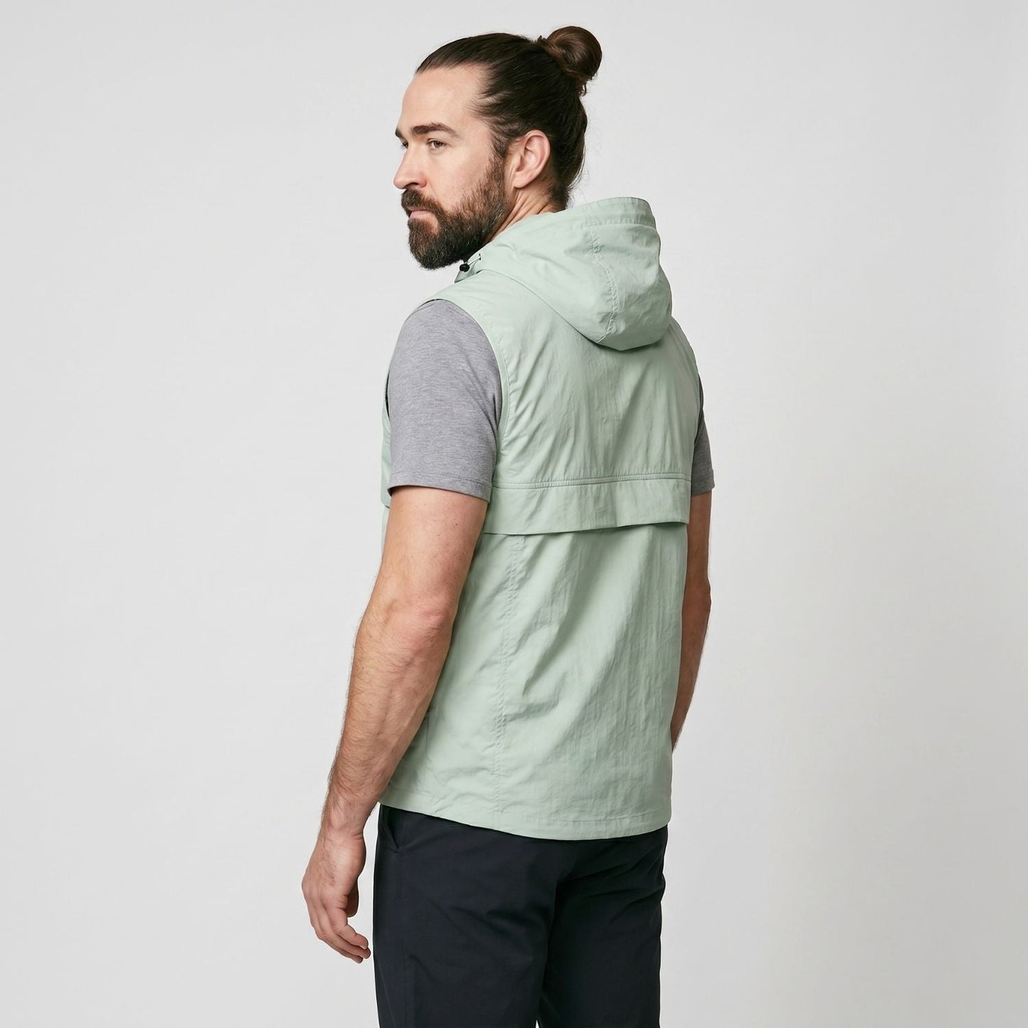 Men’s Hooded Gilet – Lightweight Windproof Vest for Fishing & Hiking