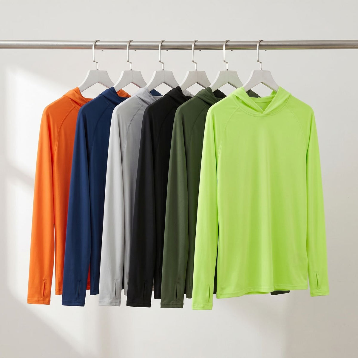 Men’s UPF 50+ Sun Hoodie – Quick-Dry Hiking & Fishing Top with Thumb Loops