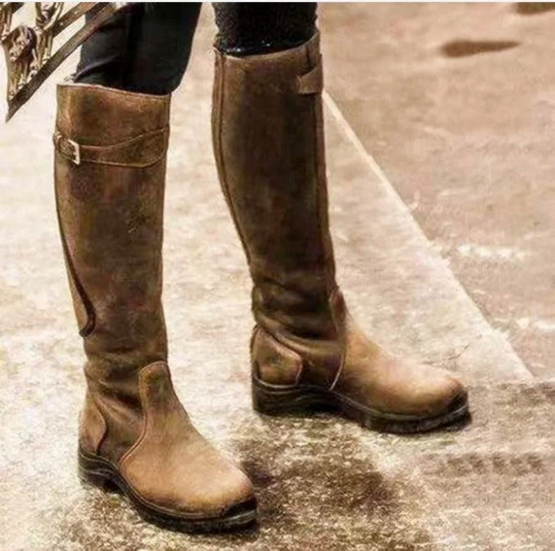 Waterproof Leather Winter Riding Boots – Non-Slip Equestrian Boots