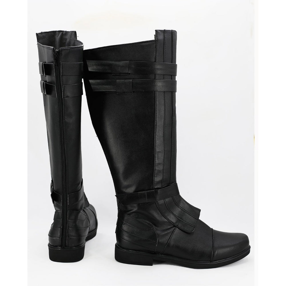 Anakin Skywalker Black Boots Halloween Cosplay Shoes Accessory