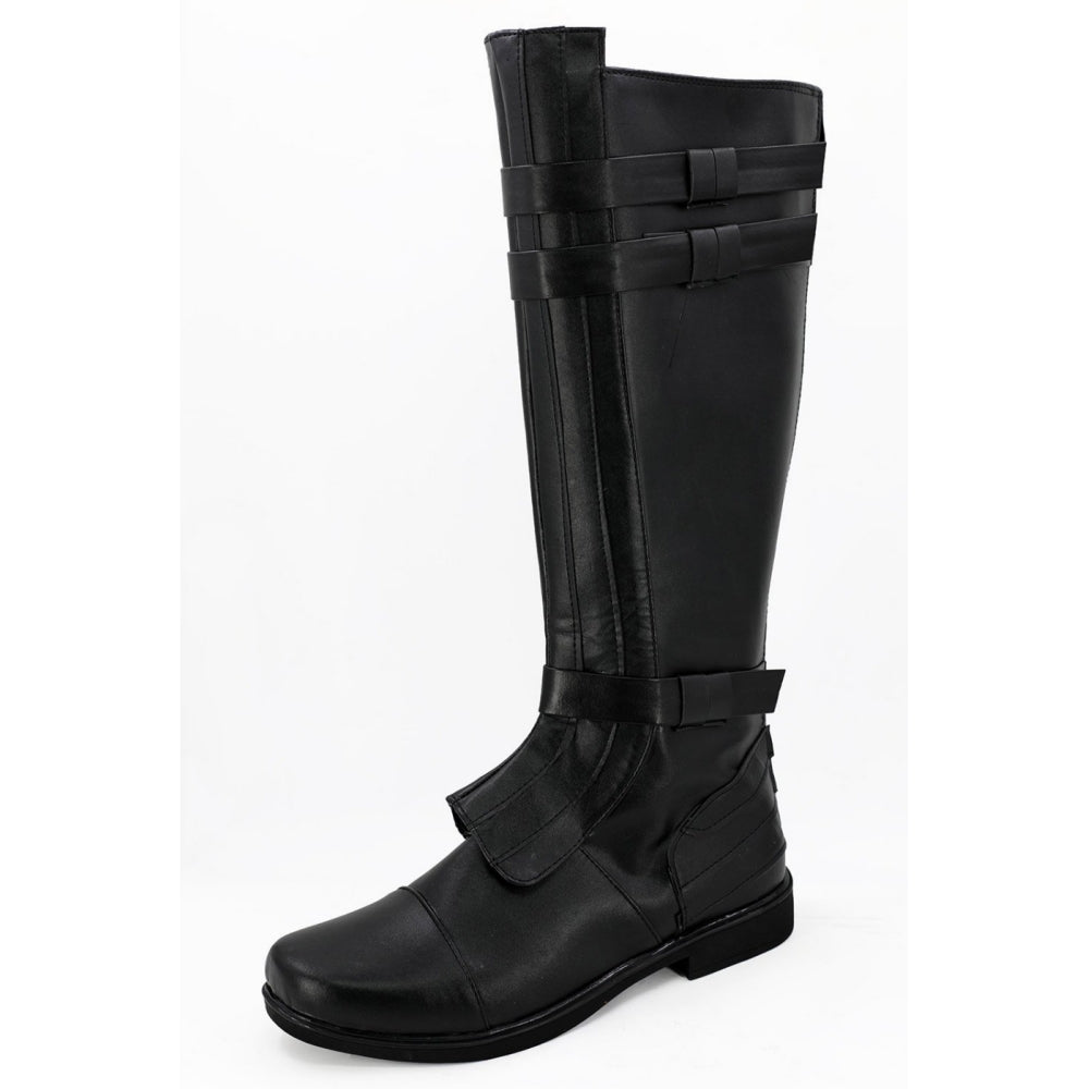 Anakin Skywalker Black Boots Halloween Cosplay Shoes Accessory