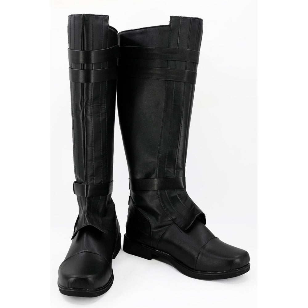 Anakin Skywalker Black Boots Halloween Cosplay Shoes Accessory