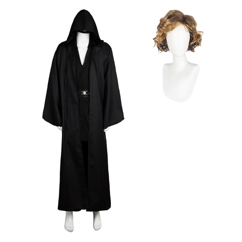 Anakin Skywalker Black Jedi With Robe Halloween Costume