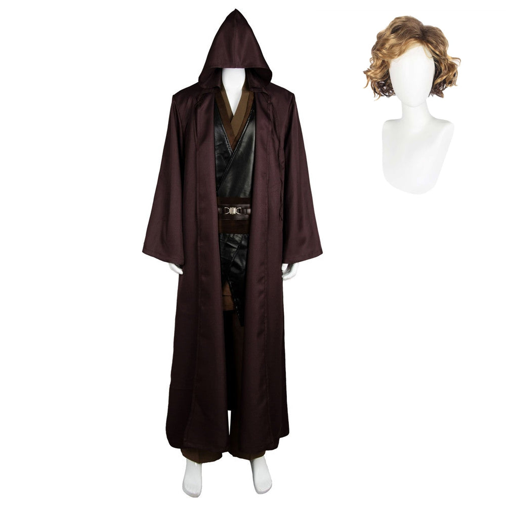 Anakin Skywalker Brown Jedi With Robe Halloween Costume