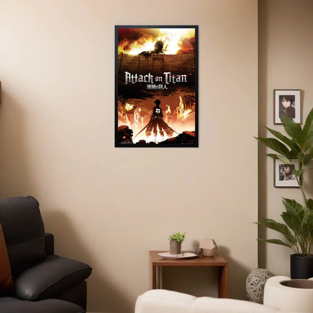Giant-Fighting Warriors Art Wall Poster - 61 x 91.5 cm