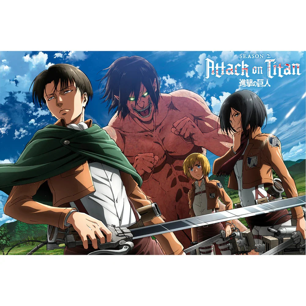 Giant-Fighting Warriors Battle Wall Poster - 61 x 91.5 cm