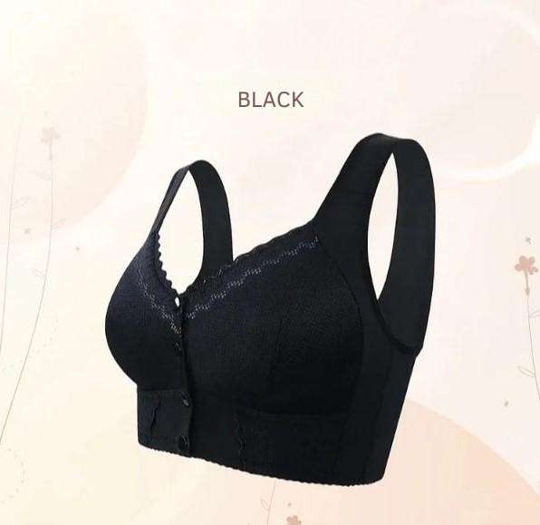 Women’s Wire-Free Front Closure Cotton Bra – Soft Breathable Everyday Support
