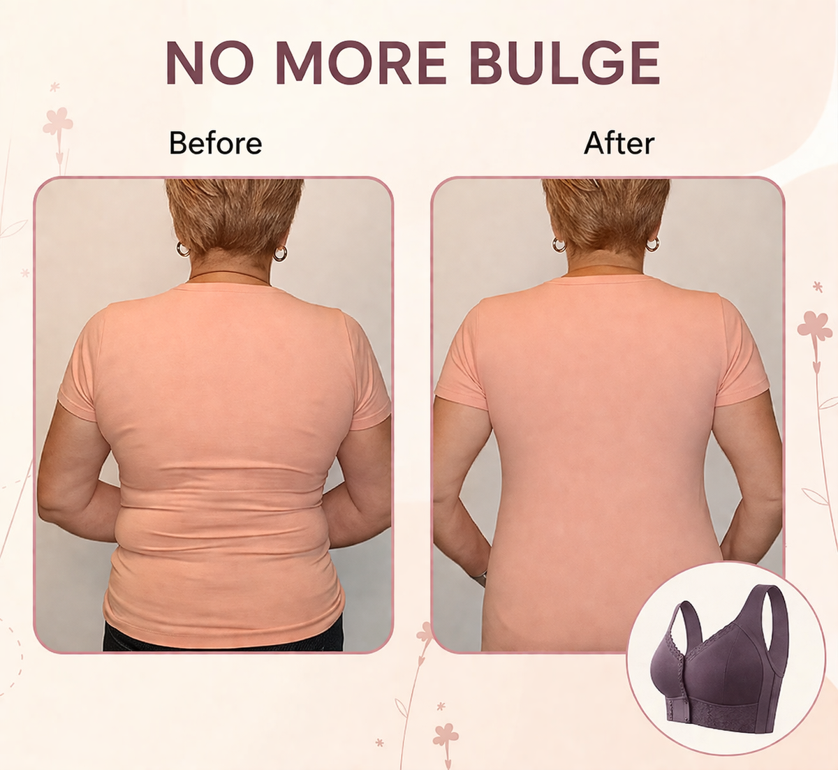 Women’s Wire-Free Front Closure Cotton Bra – Soft Breathable Everyday Support