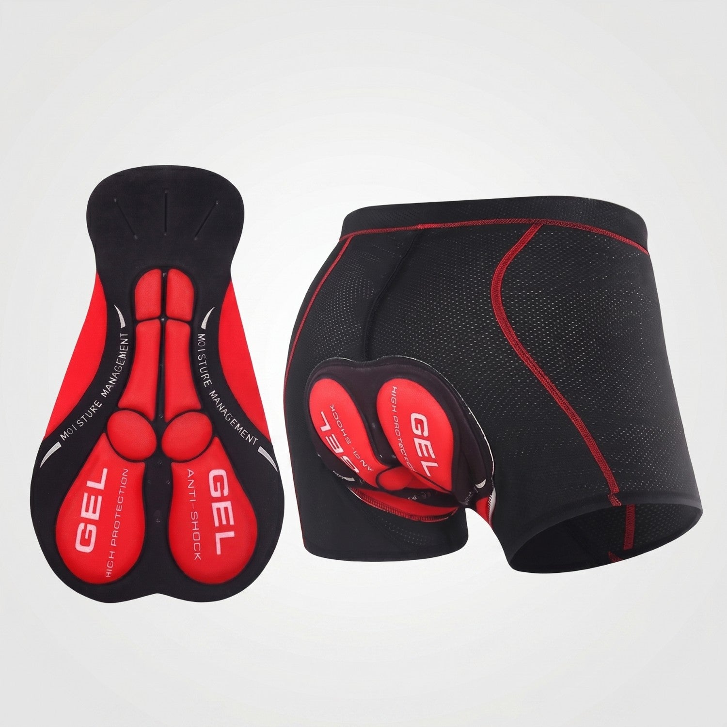 Men’s Padded Cycling Undershorts – 5D Gel Pad Breathable Cycling Underwear