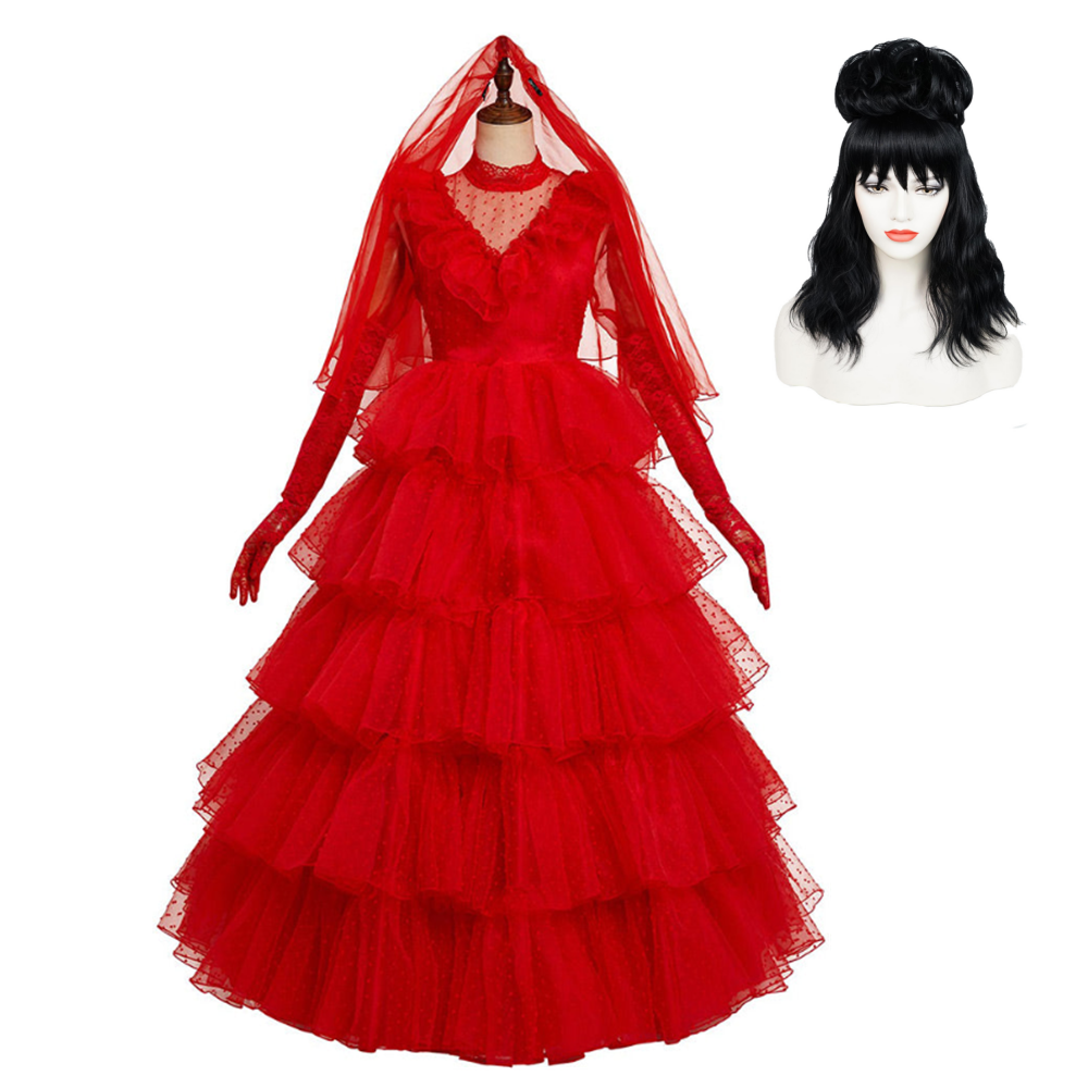 Lydia Red Wedding Dress Halloween Costume - Beetlejuice