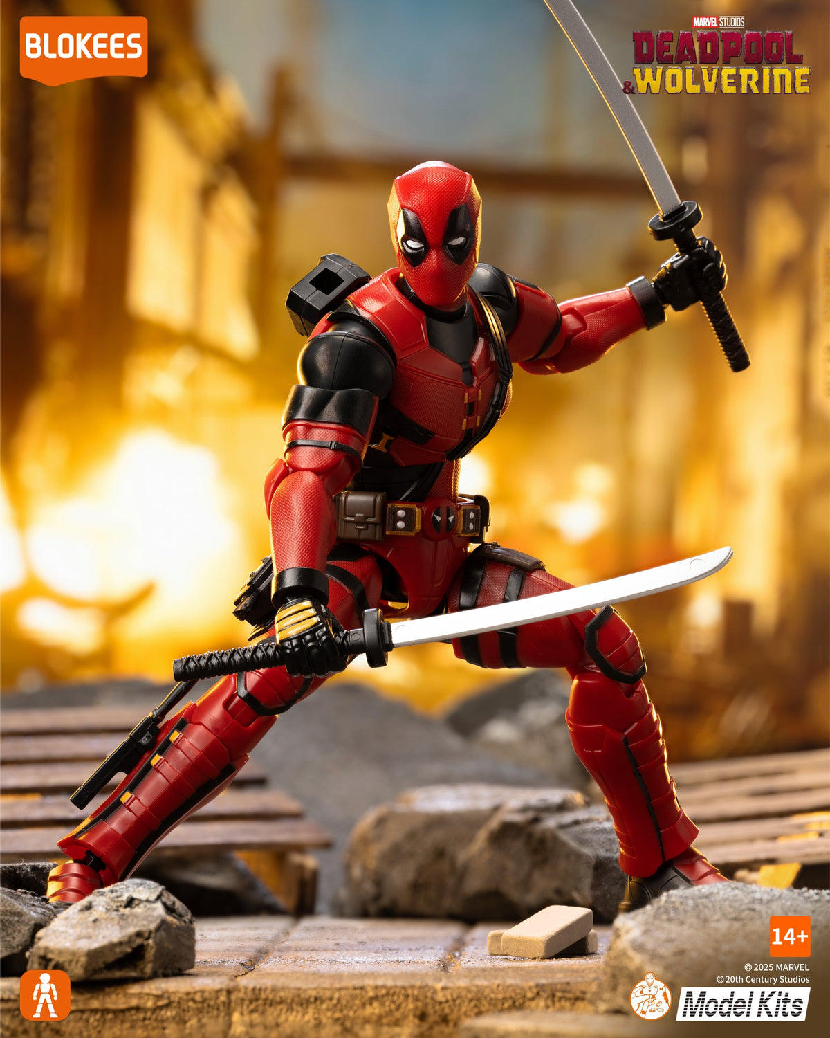Red Masked Mercenary Poseable Model Kit