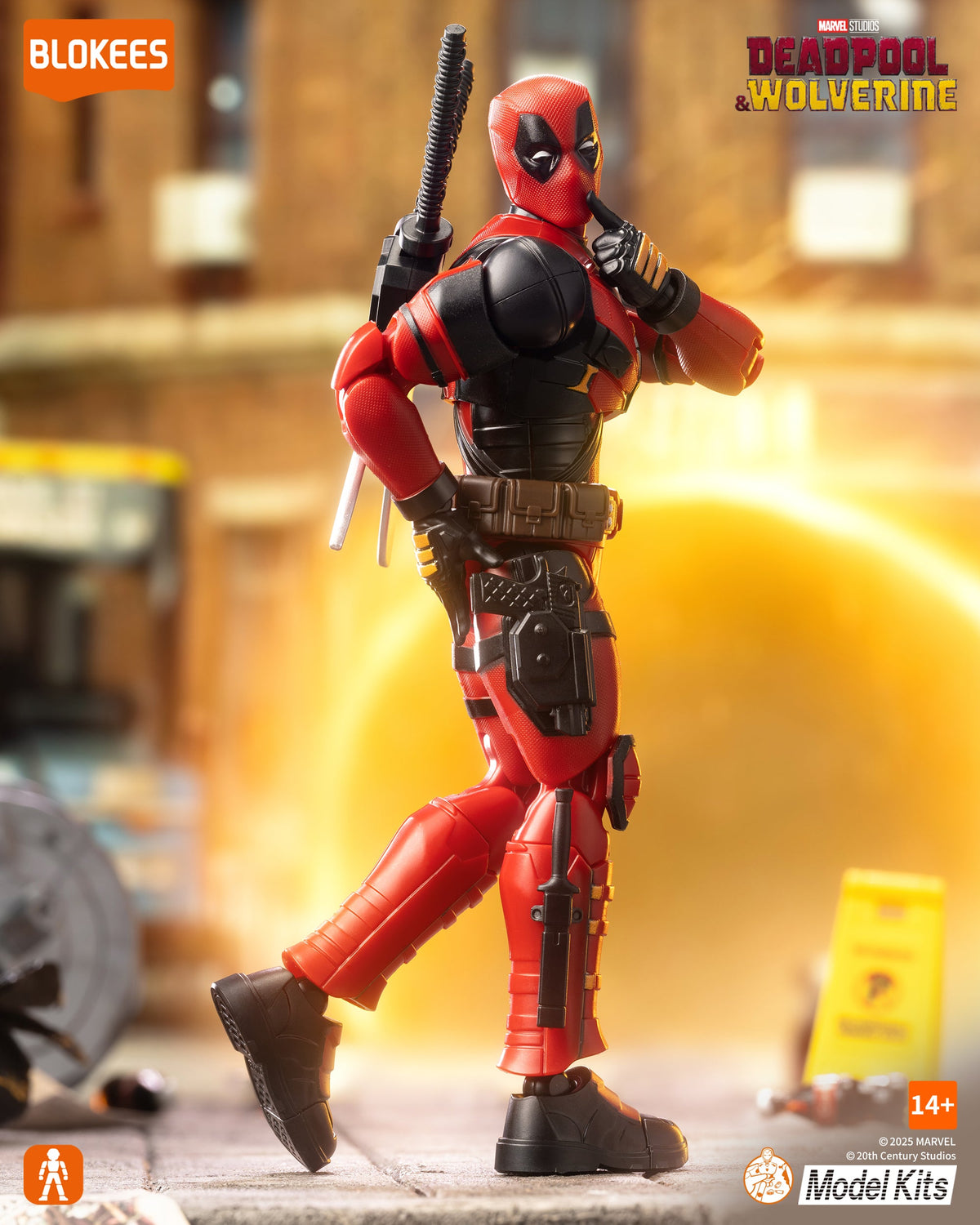 Red Masked Mercenary Poseable Model Kit