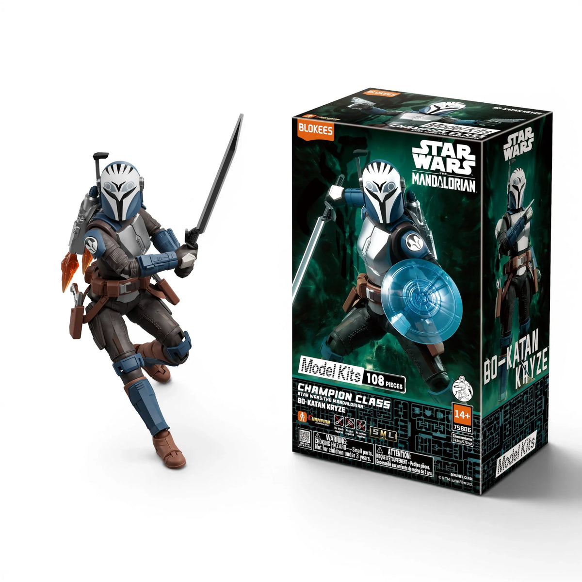 Blue-Armoured Warrior Poseable Model Kit