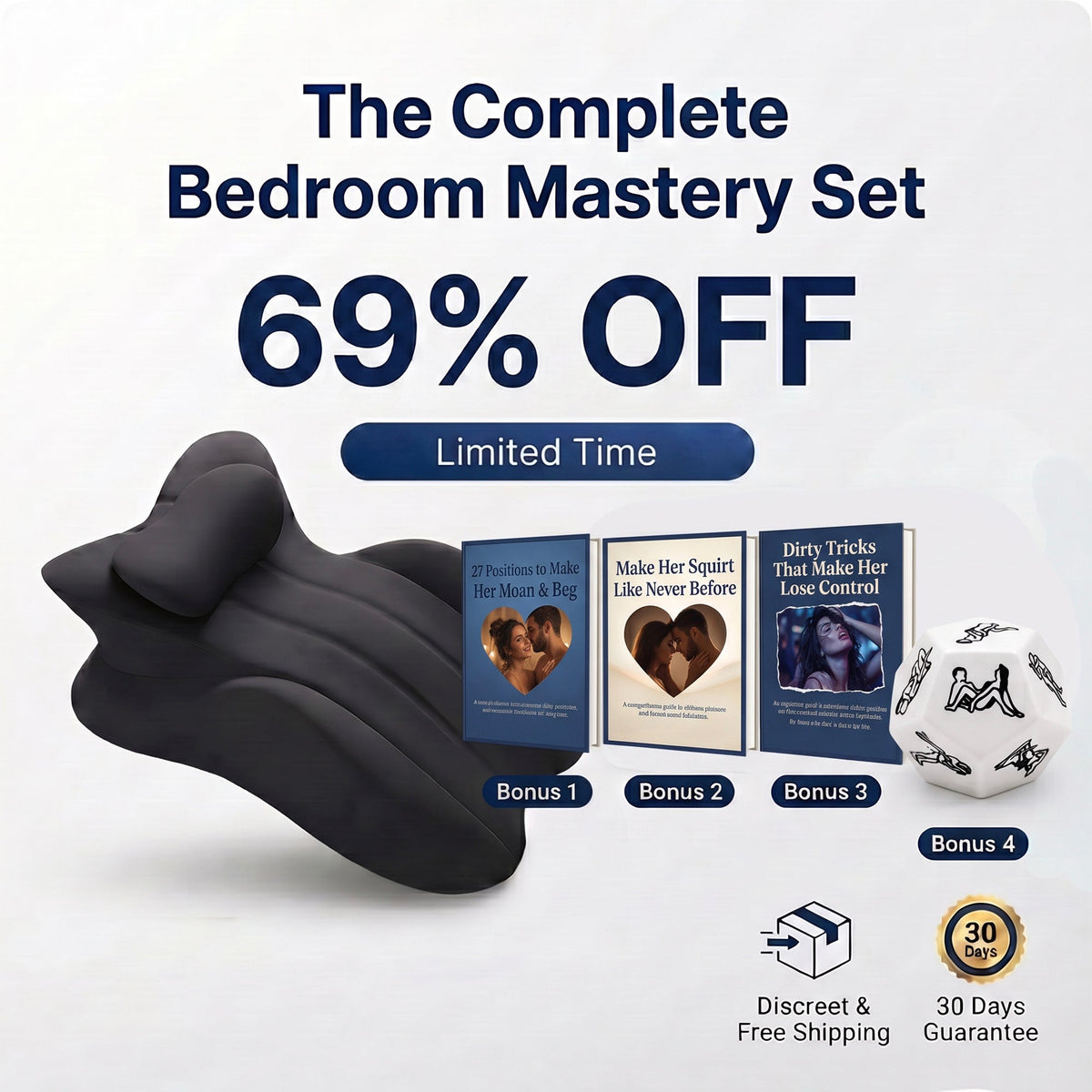 Ergonomic Intimacy Support Pillow for Comfort & Positioning