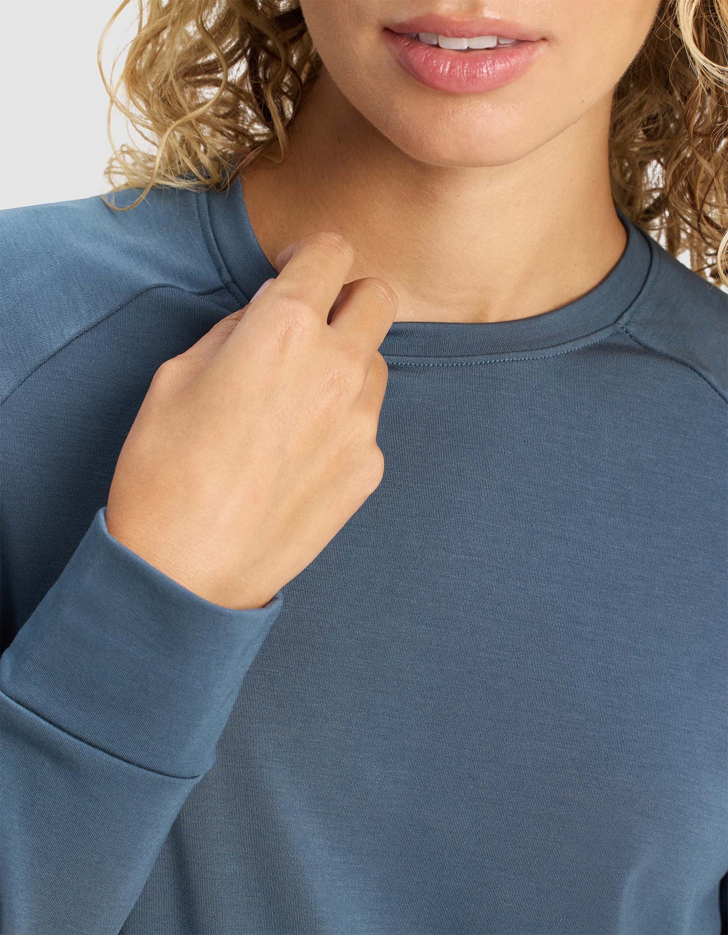 Women's Brushed Bamboo Pullover Crew - Last Chance