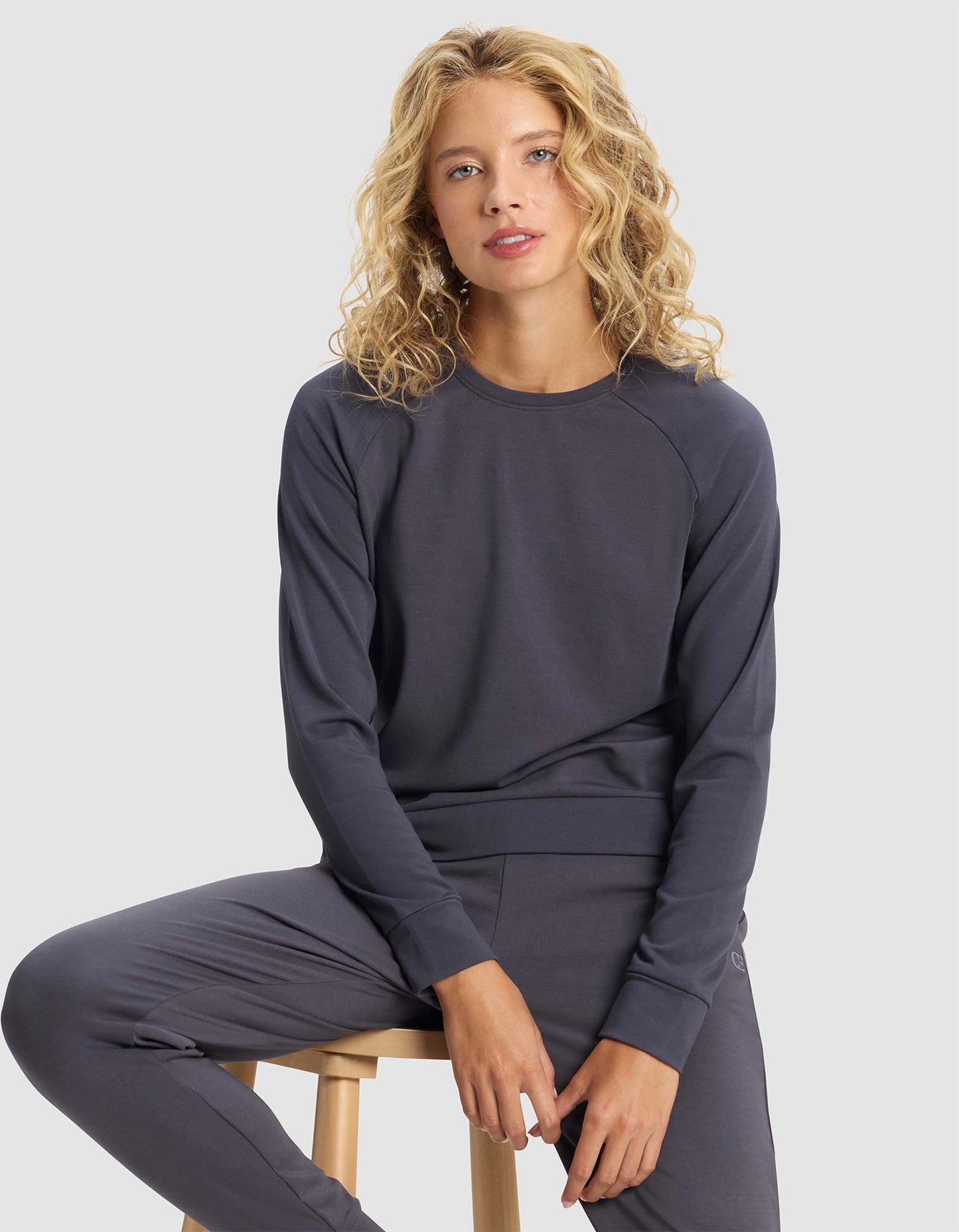 Women's Brushed Bamboo Pullover Crew - Last Chance