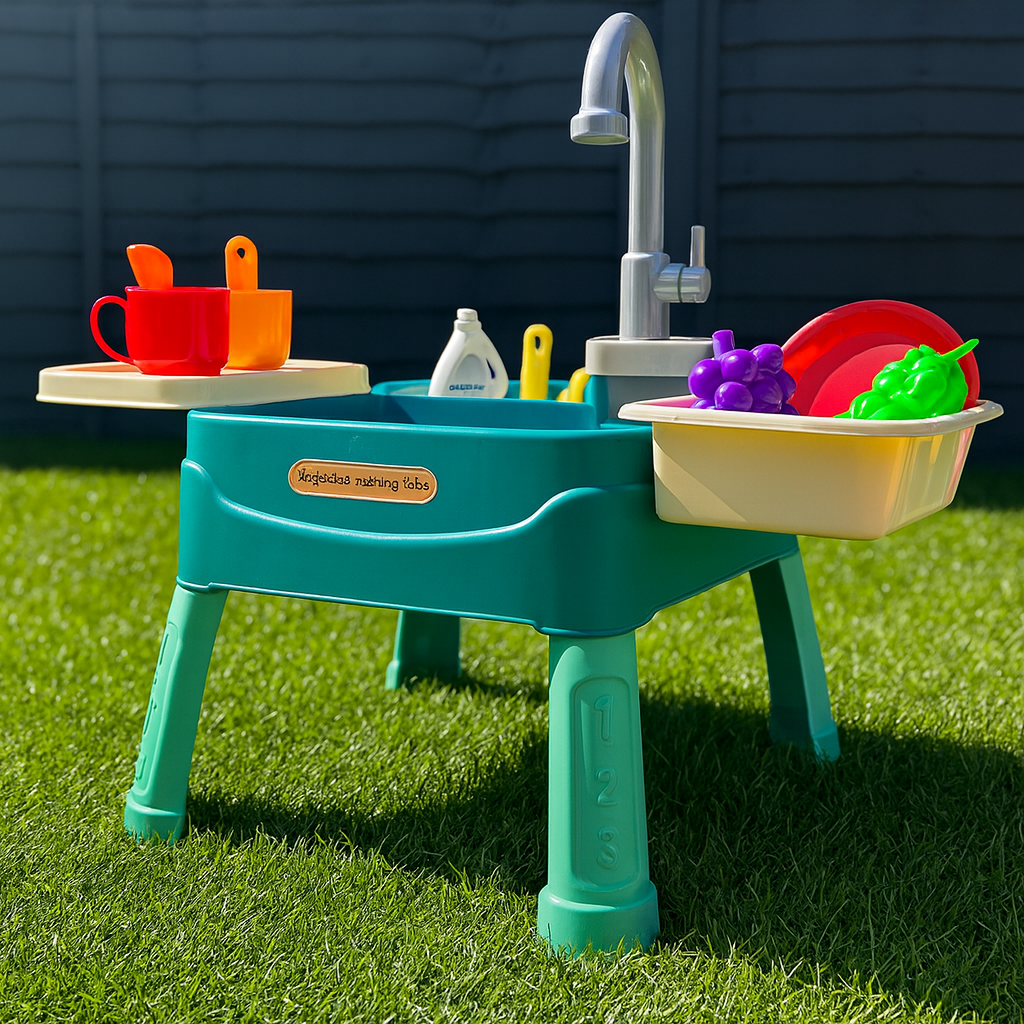 Kids Play Kitchen with Running-Water Tap – WaterWonder Role-Play Set