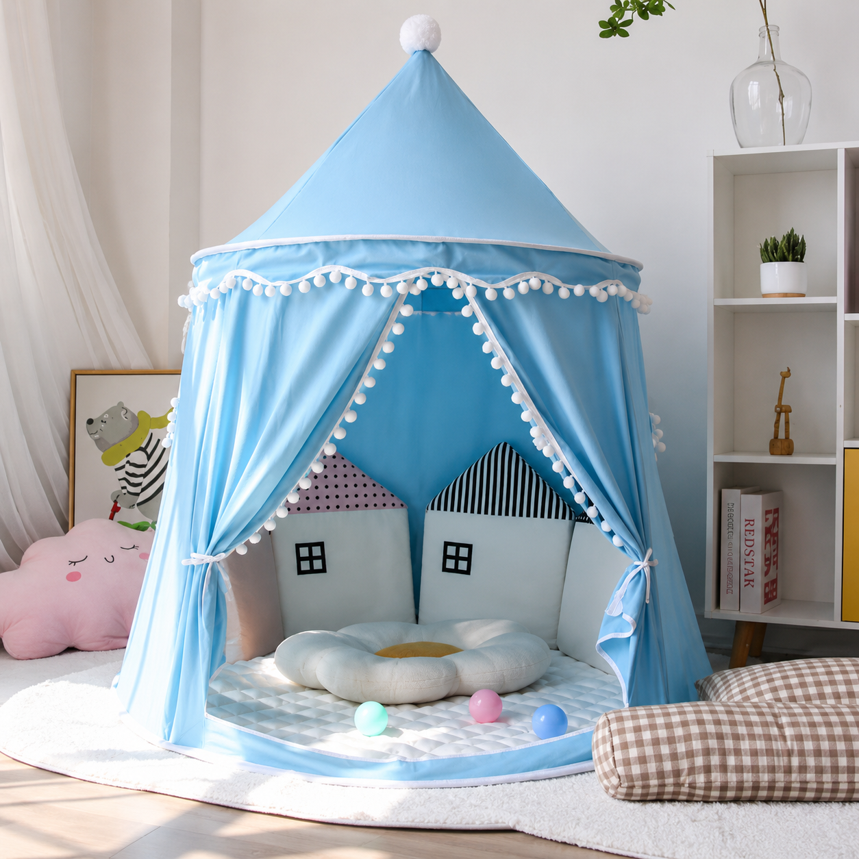 Kids Canvas Play Teepee – DreamHaven Indoor Imaginative Play Tent