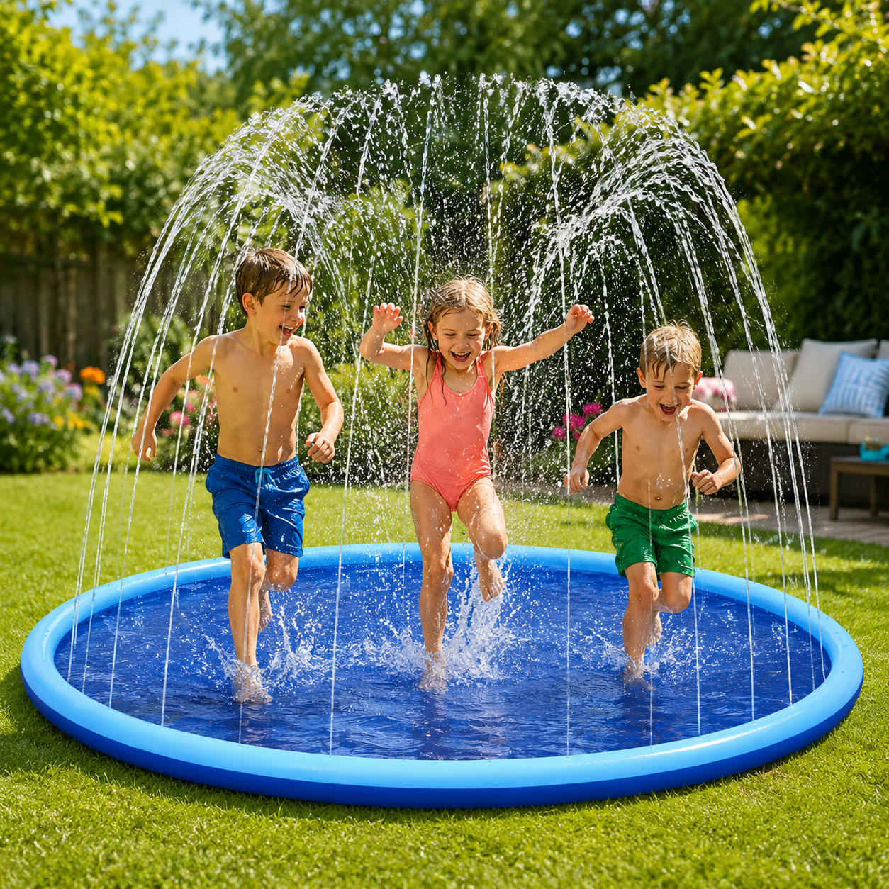Oversized Sprinkler Splash Mat – SplashBuddy Kids Outdoor Water Play Mat