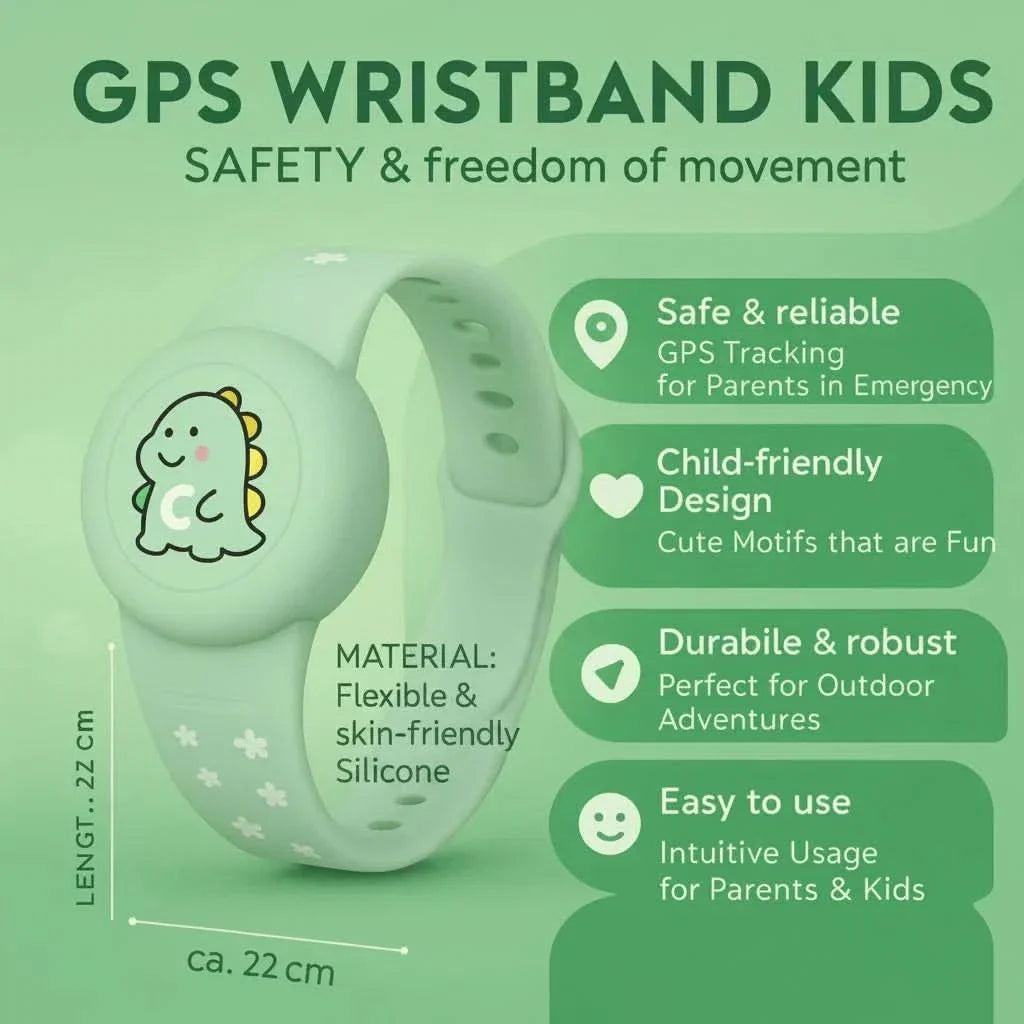 Kids GPS Location Wristband – Adjustable Child Tracking Bracelet