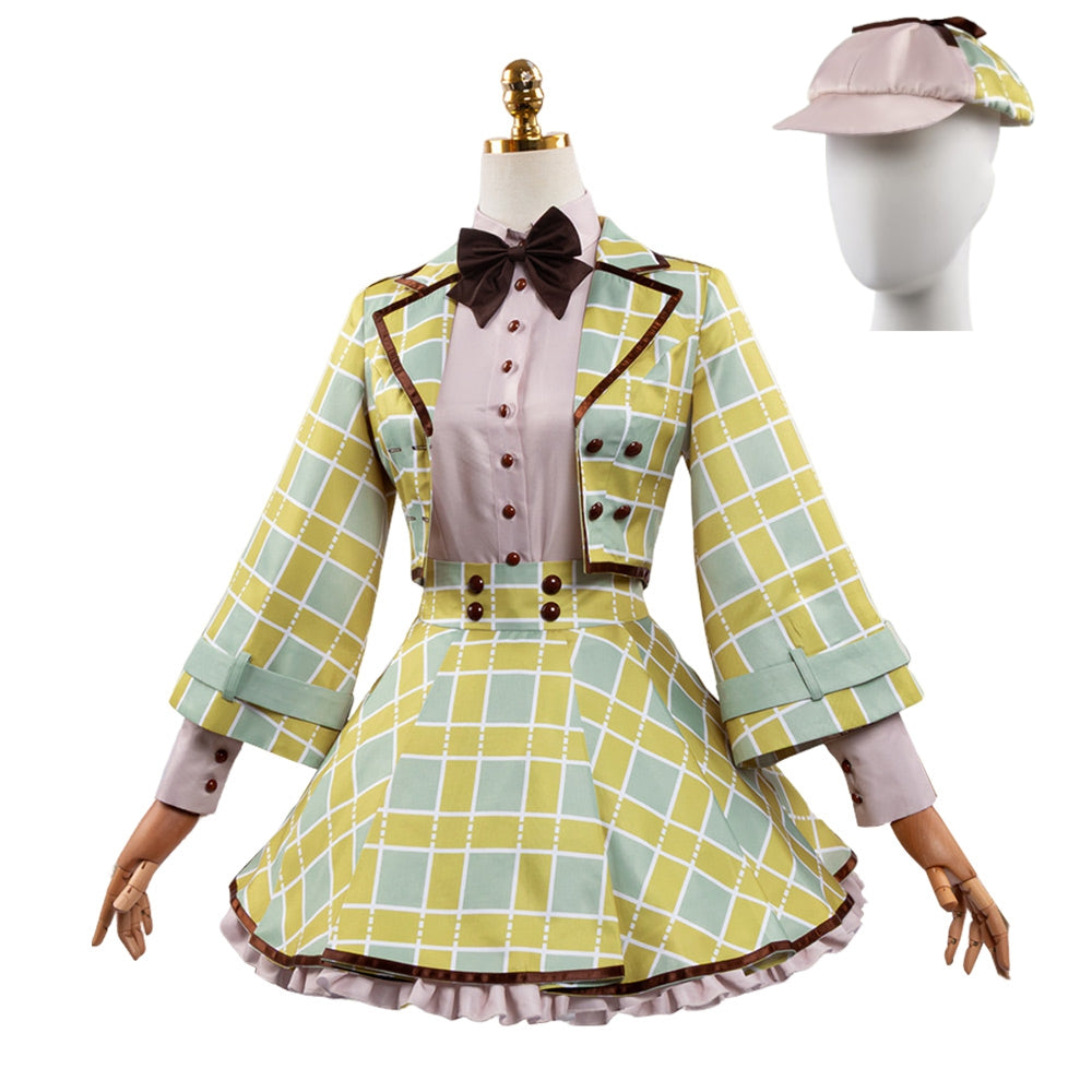 Code Geass C.C. Green Plaid Detective Set Halloween Costume