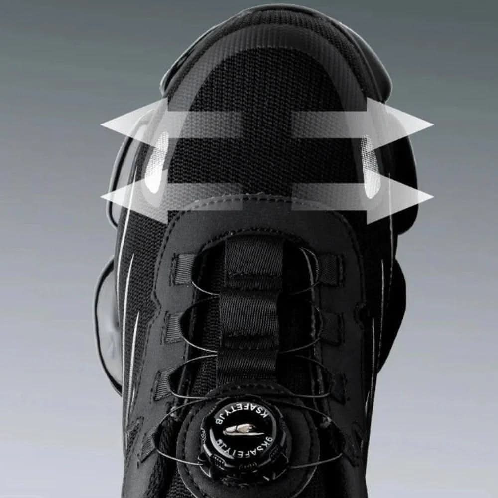 Non-Slip Safety Work Shoes with Arch Support – ComfiShield Wide-Toe Footwear