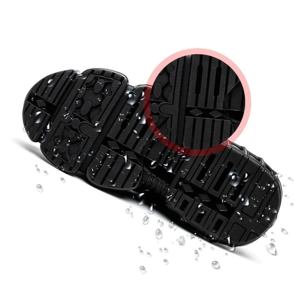 Non-Slip Safety Work Shoes with Arch Support – ComfiShield Wide-Toe Footwear