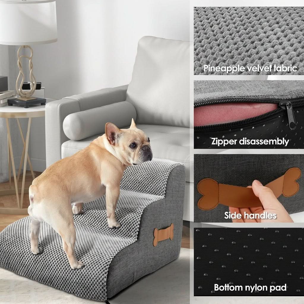 Soft Foam Pet Stairs – ComfyClimb Steps for Dogs & Cats