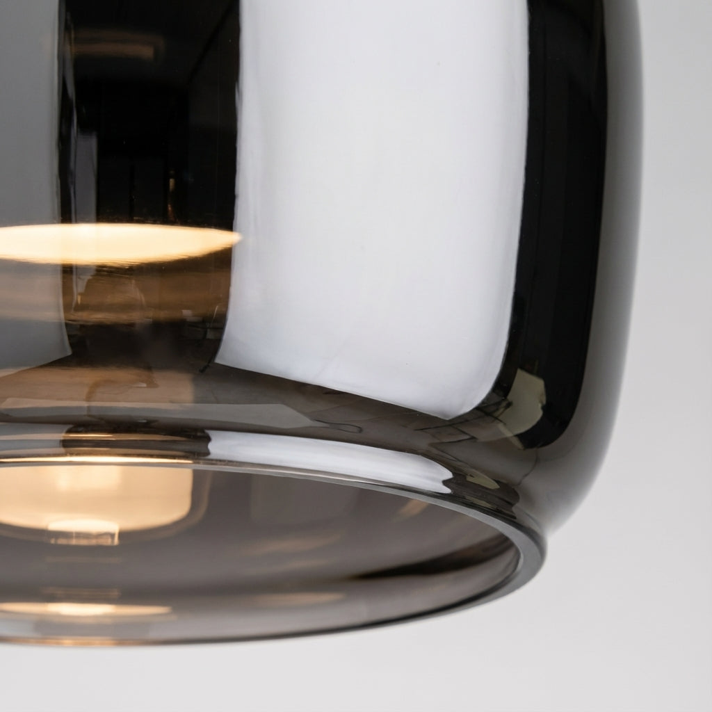 Glass Pendant Ceiling Light – Compact Tinted Shade, E27 Socket