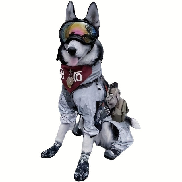 Waterproof Dog Goggles with UV Protection & Adjustable Straps