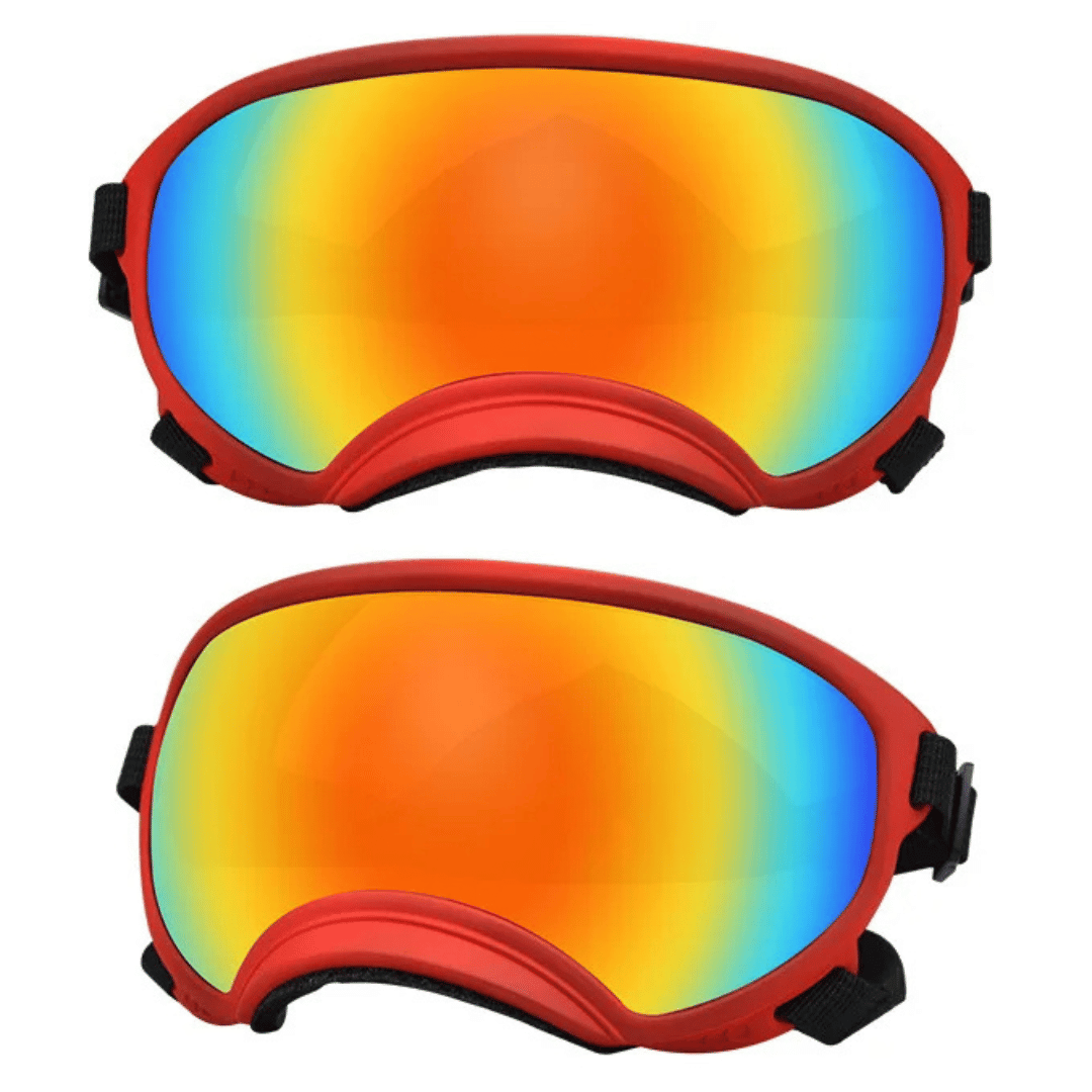 Waterproof Dog Goggles with UV Protection & Adjustable Straps