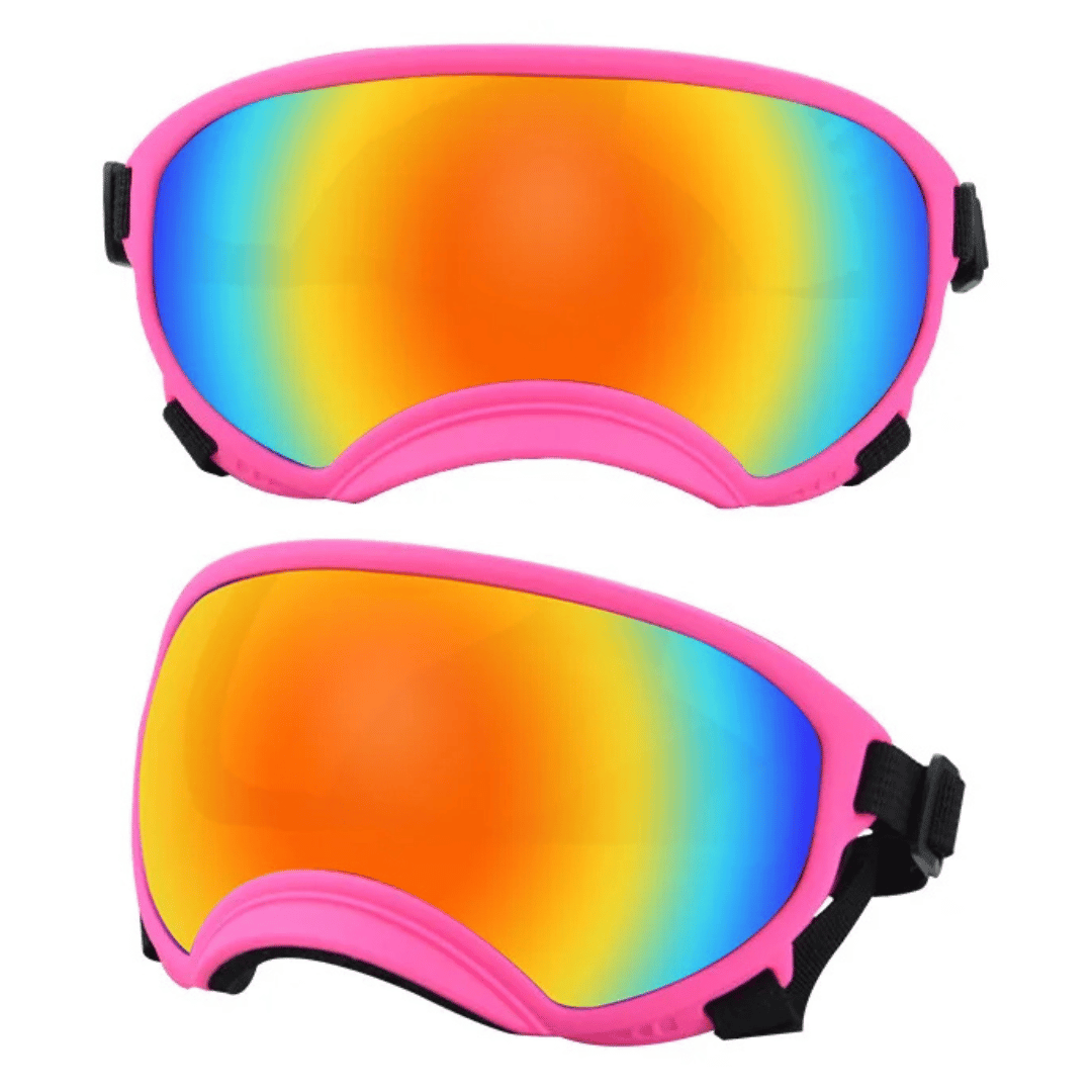 Waterproof Dog Goggles with UV Protection & Adjustable Straps