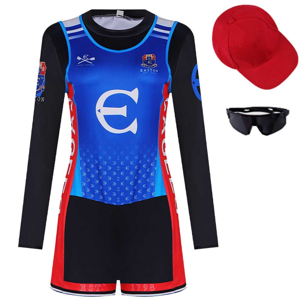 Crew Girl (2026) Teagan Tao Easton Prep Rower Blue Uniform Halloween Costume