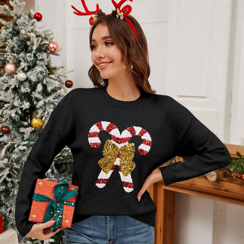 Christmas Jumper - Sequin Crutch Bow