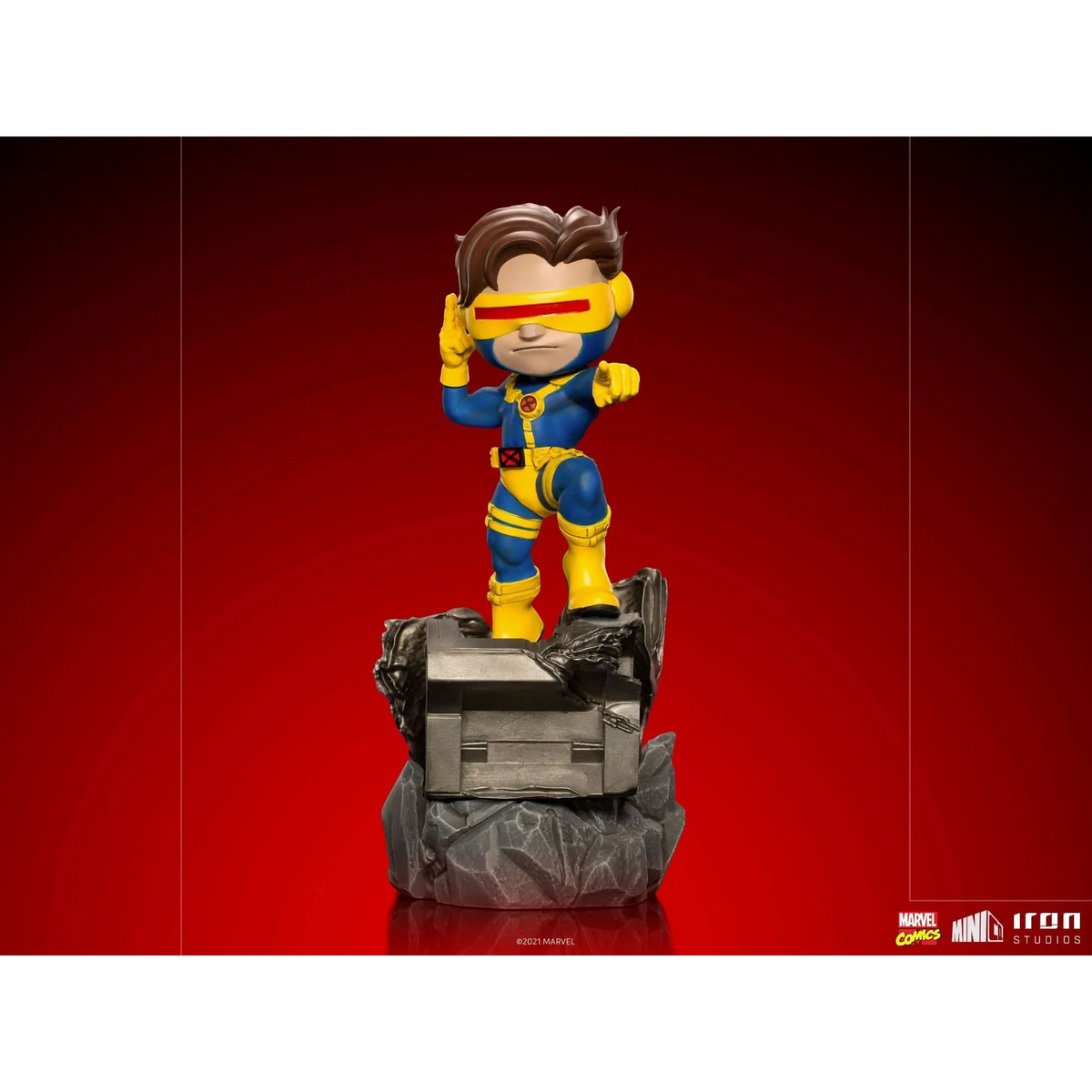 Visor-Wearing Hero Mini Statue