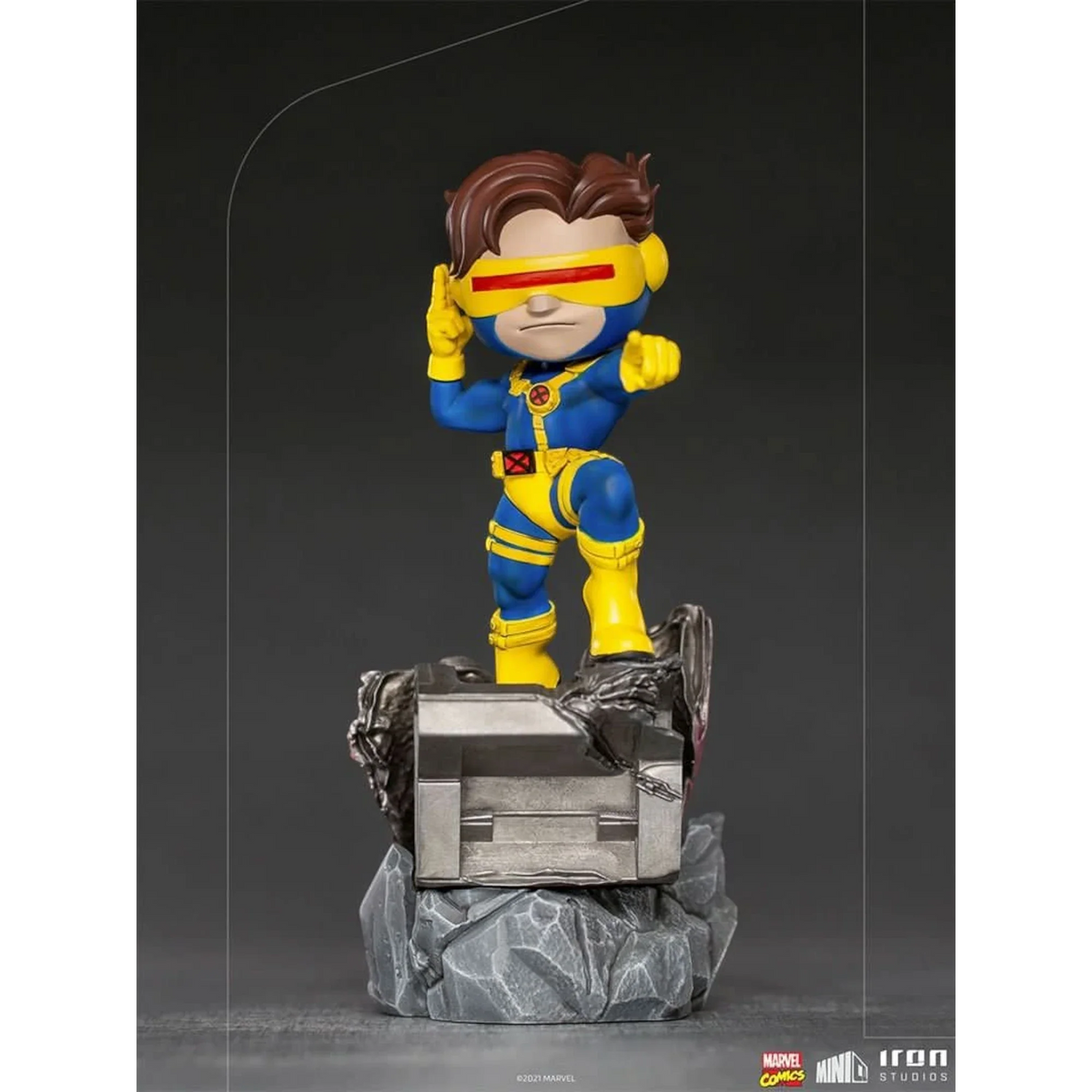 Visor-Wearing Hero Mini Statue