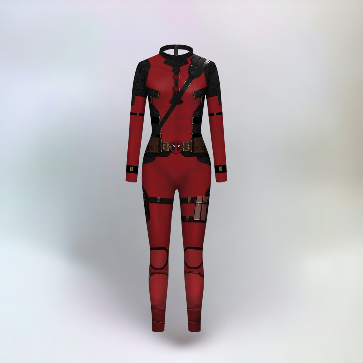 Red Masked Mercenary Costume for Cosplay & Fancy Dress
