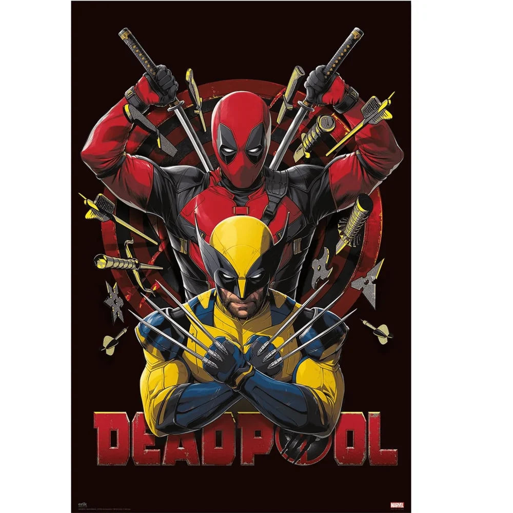 Red Masked Mercenary & Clawed Hero 61 x 91.5 cm Wall Poster