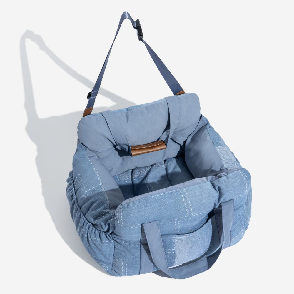3-in-1 Dog Travel Bed & Car Seat with Carry Strap