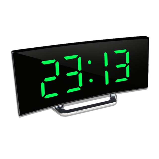LED Mirror Alarm Clock with Auto Dimming, Snooze & Temperature Display
