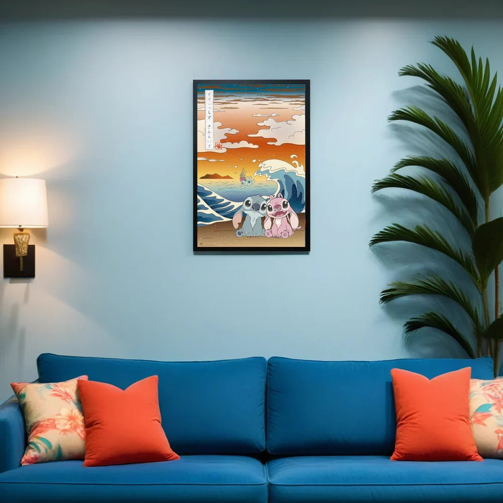 Girl and Blue Alien Japan 61 x 91.5 cm Wall Poster