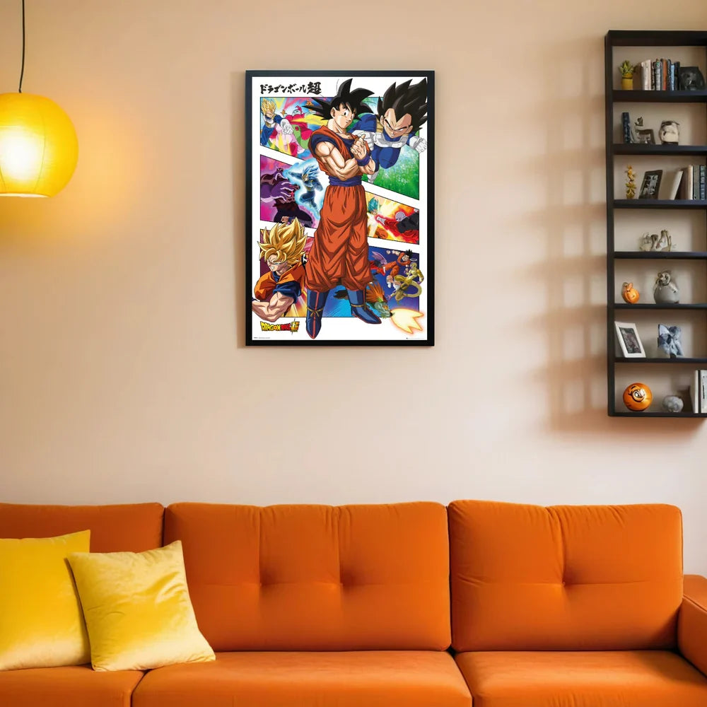 Anime Martial Arts Panels Wall Poster - 61 x 91.5 cm