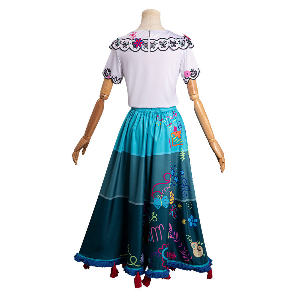 Encanto Mirabel Shirt Blue Skirt Set Halloween Costume