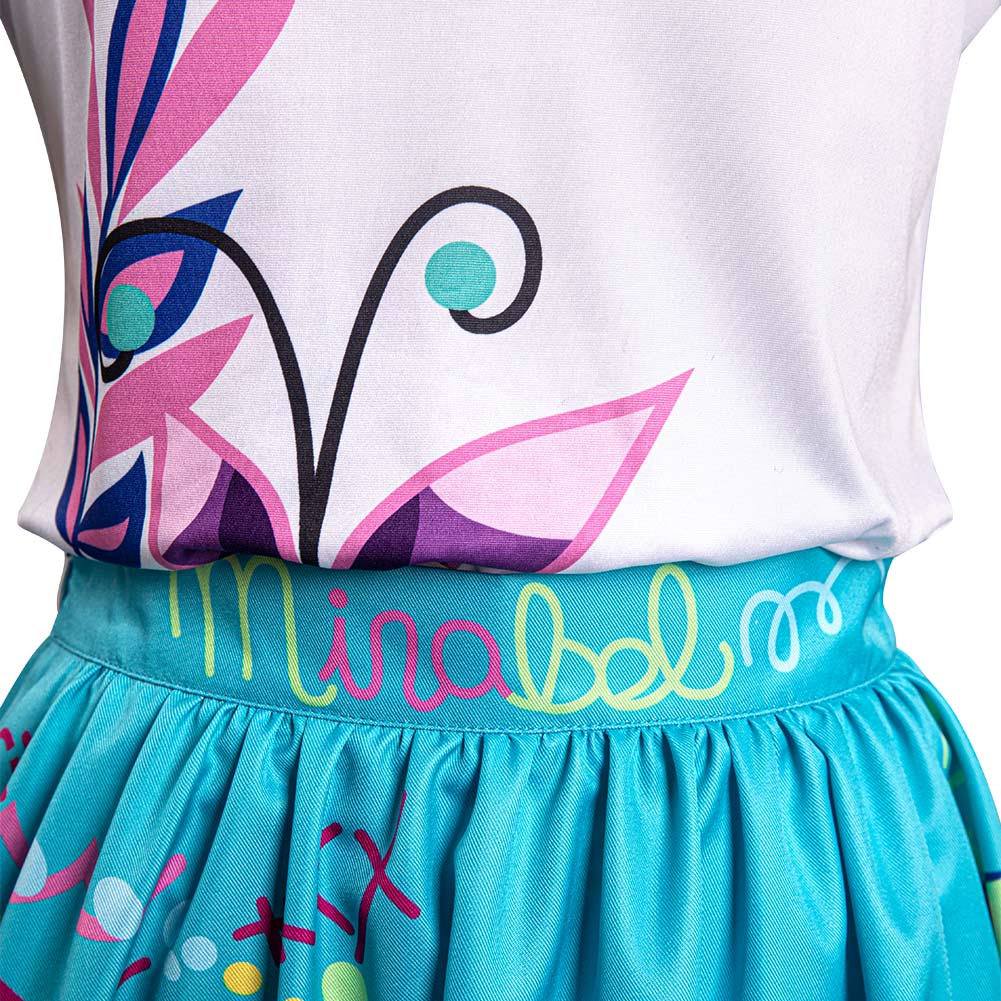 Encanto Mirabel Shirt Blue Skirt Set Halloween Costume